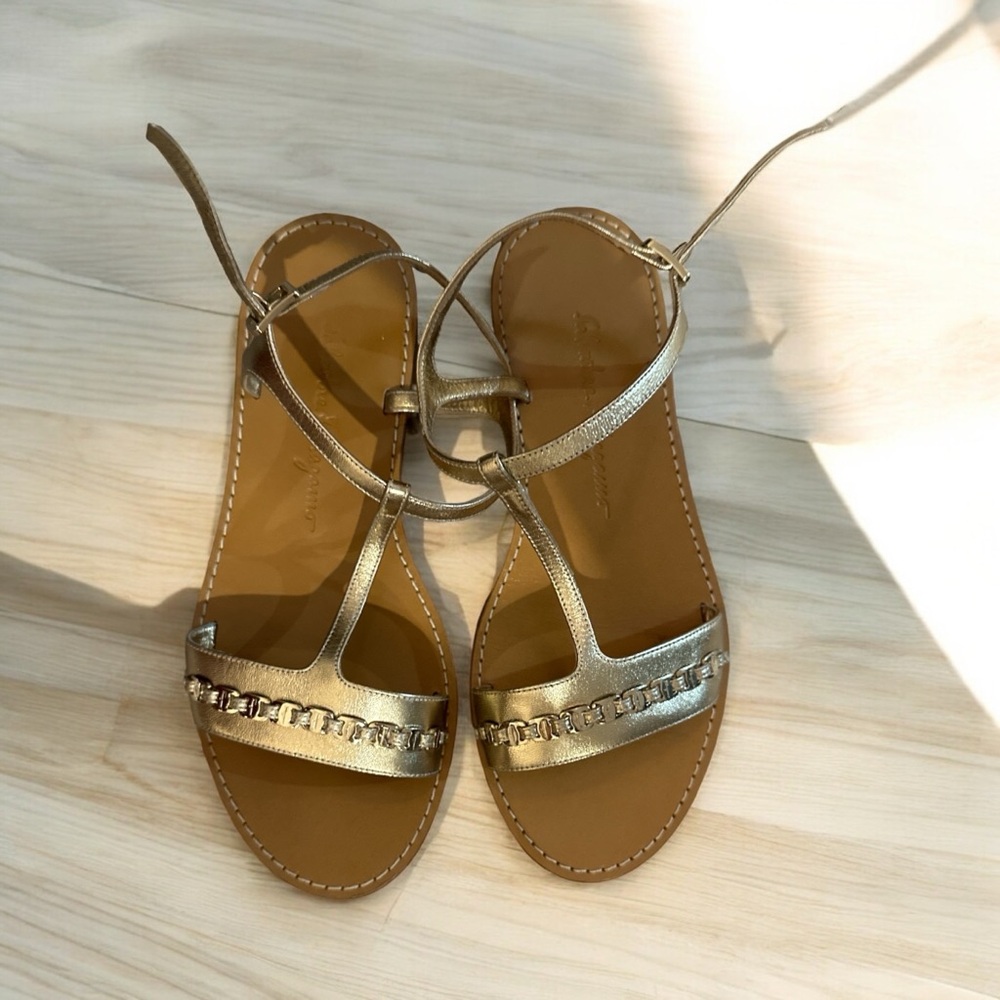Ferragamo tremiti gold sandals